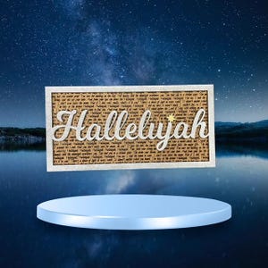 Stojak i rama na tekst piosenki - Hallelujah - TYLKO PLIK CYFROWY