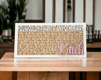 Song Lyric Stand and Frame - Bitch - DIGITAL FILE ONLY