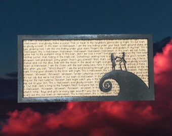 Song Lyric Stand and Frame - This Is Halloween - DIGITAL FILE ONLY