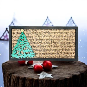 Song Lyric Ständer und Rahmen - Oh Christmas Tree (in Englisch) - NUR DIGITALE DATEI