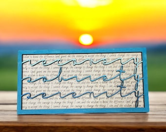 Poem/Prayer Stand and Frame - The Serenity Prayer (short) - DIGITAL FILE ONLY