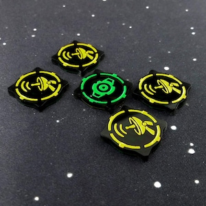 Passive Sensors tokens (5) for use with X-wing Miniatures 2.0