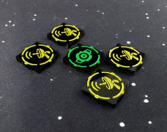 Passive Sensors tokens (5) for use with X-wing Miniatures 2.0