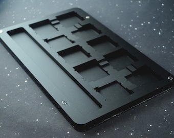 All Acrylic F-size Tournament tray for use with X-wing Miniatures Game (Matte Black)