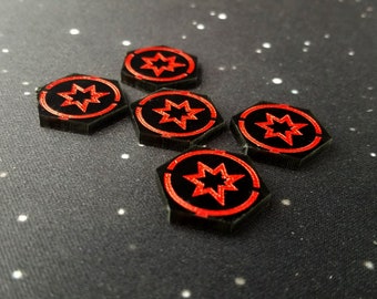 Critical Hit Tokens (5) for use with X-wing Miniatures Game 2.0