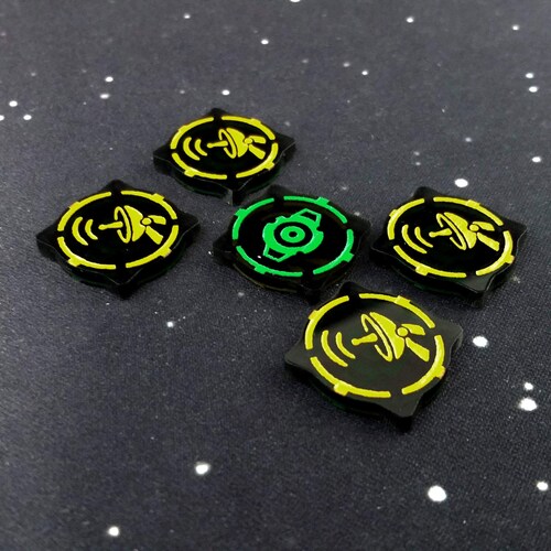 Passive Sensors Tokens 5 for Use With Xwing Miniatures 2.0 Etsy