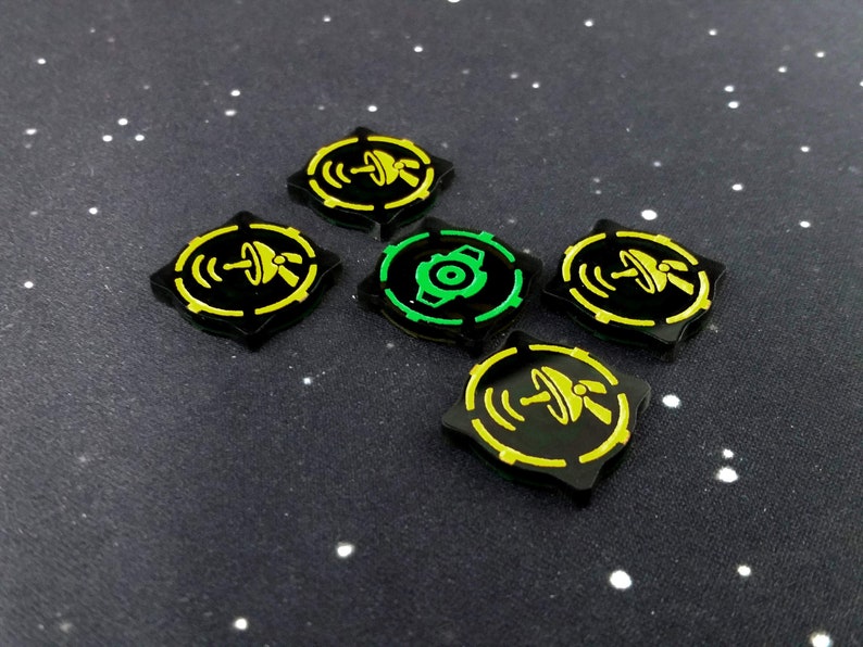 Passive Sensors Tokens 5 for Use With Xwing Miniatures 2.0 Etsy