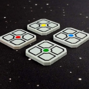 Acrylic Crate Tokens (4) for use with Imperial Assault