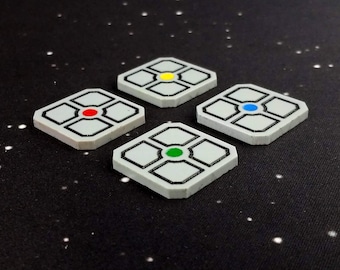 Acrylic Crate Tokens (4) for use with Imperial Assault
