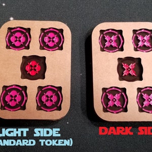 Dark Side Force Tokens for Use With X-wing Miniatures 2.0 (double Sided ...