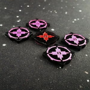 Dark Side Force tokens for use with X-wing Miniatures 2.0 (double sided)