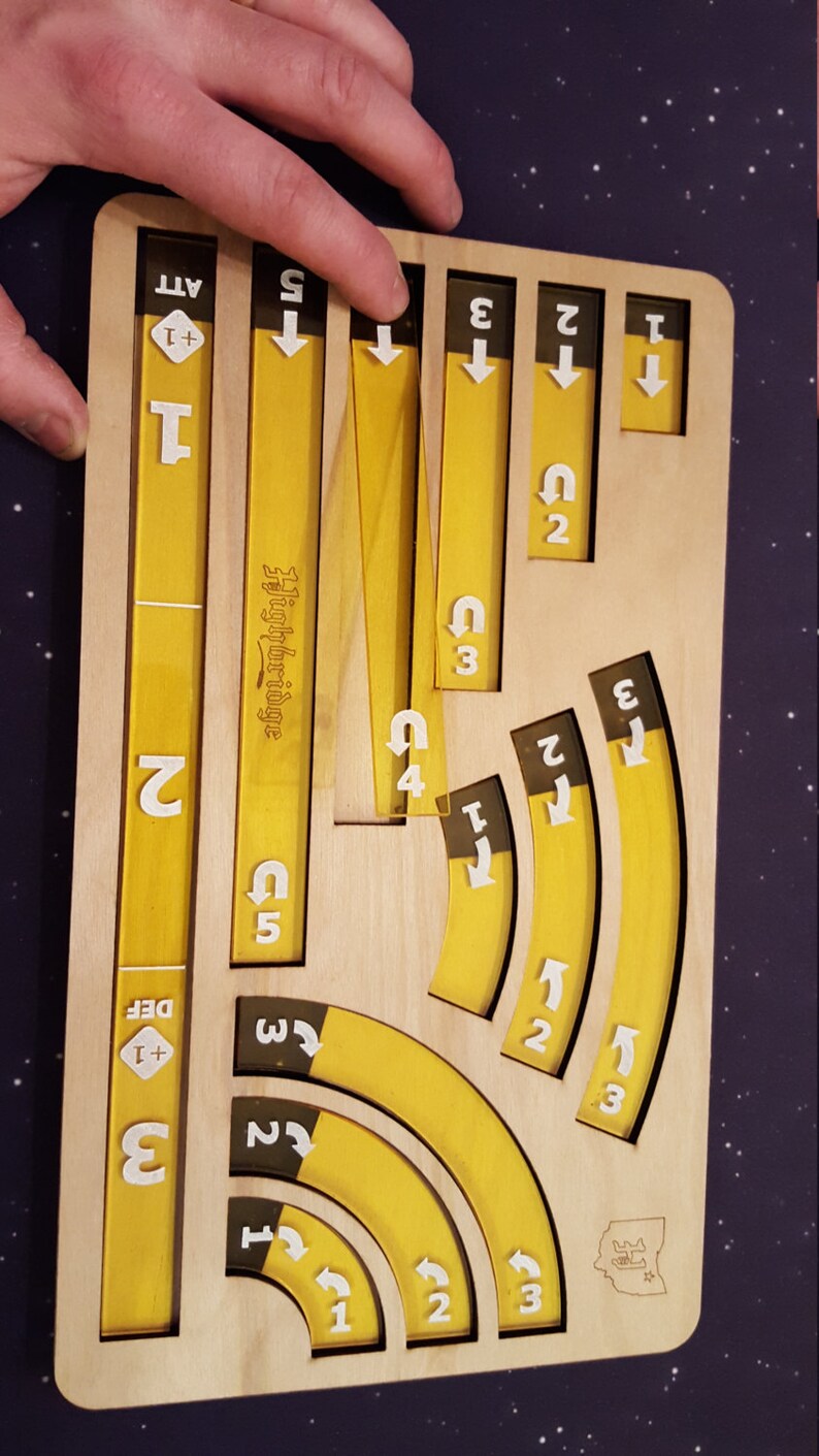 XWing Miniatures Maneuver Template set with wooden tray Etsy