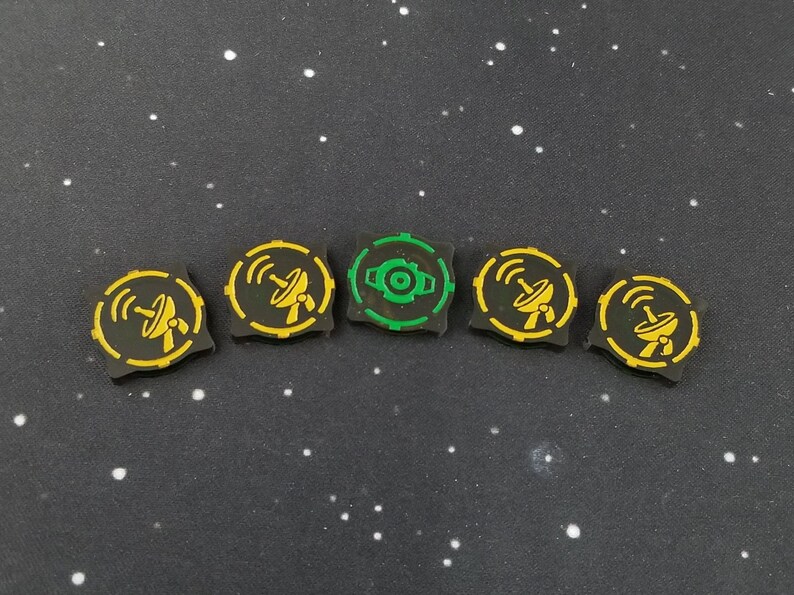 Passive Sensors Tokens 5 for Use With Xwing Miniatures 2.0 Etsy