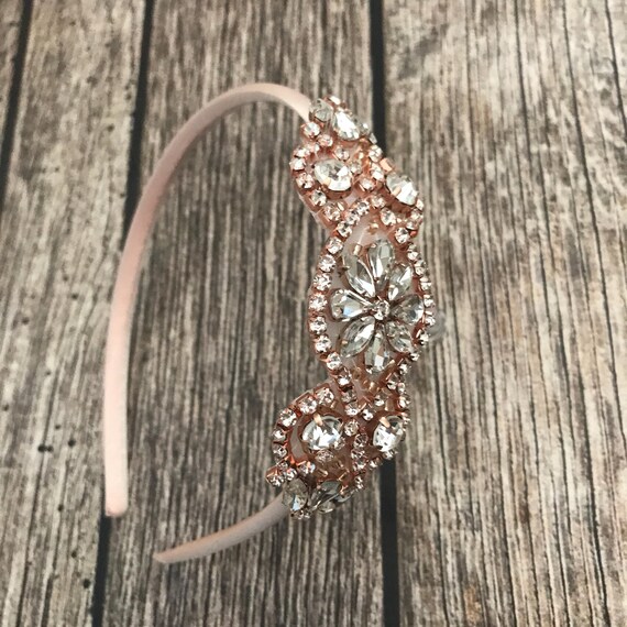 baby rose gold headband