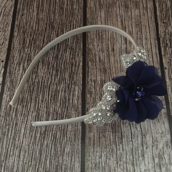 Blue Flower Girl Etsy