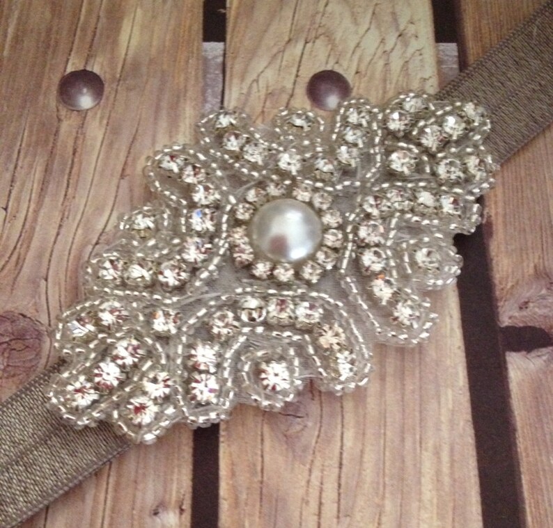 Flower girl headband formal headband grey headband Etsy