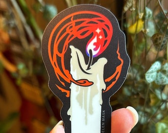 Burning the candle sticker