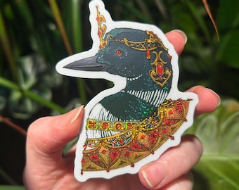 Jeweled Loon Sticker