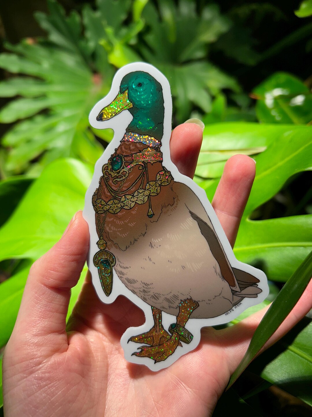 Jeweled Duck Sticker - Etsy
