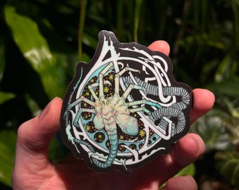 small space creature sticker