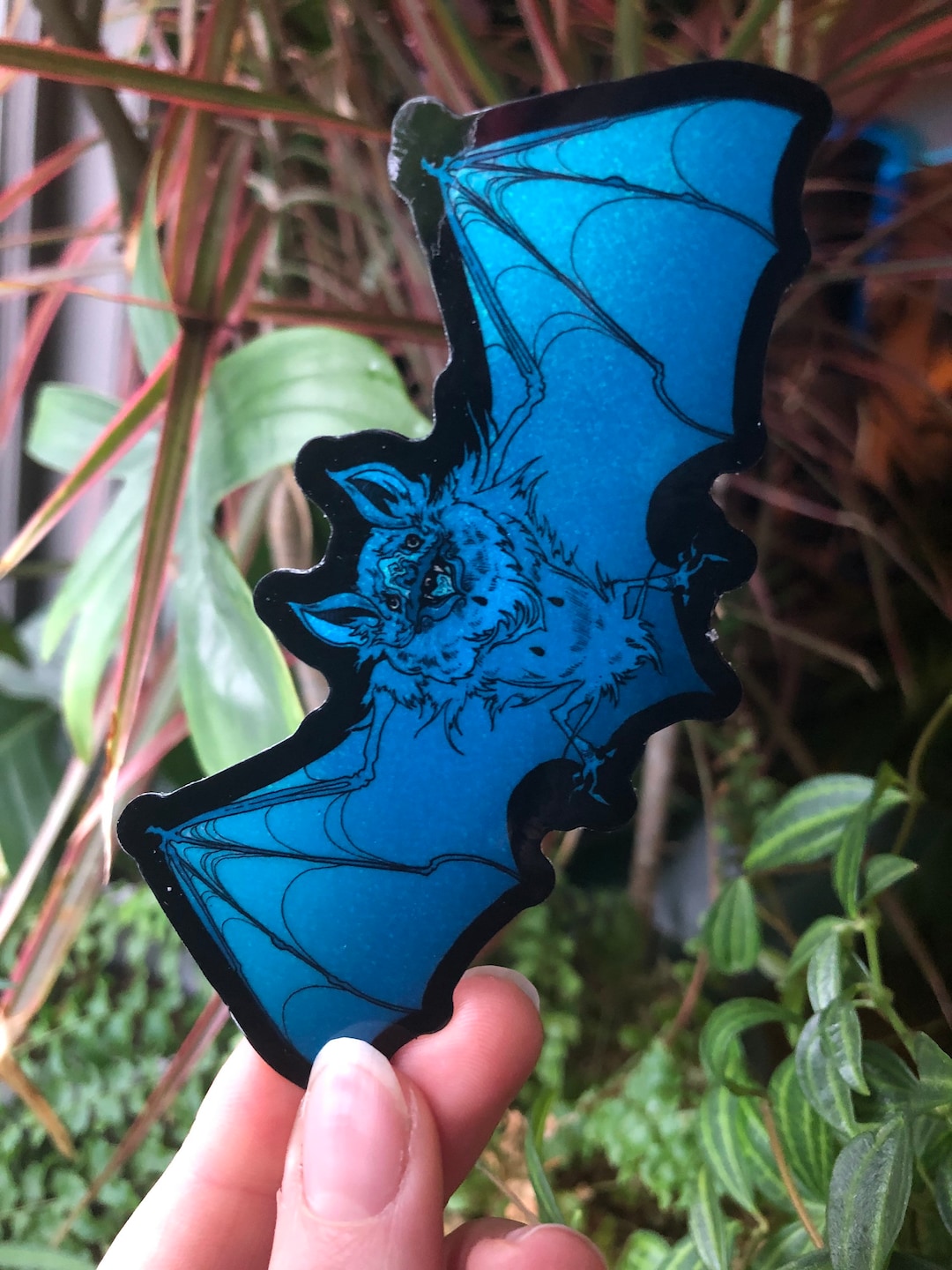 Blue Bat Sticker - Etsy