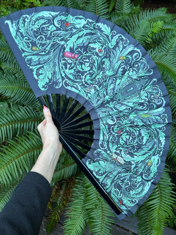 Secret Garden hand fan