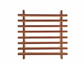 Trivet de madeira feito à mão, bandeja de choupo americano sólido, peça central, suporte para plantador, feito à mão em Portland, Oregon