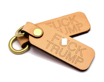 F**k Trump Key Fob!, Não é meu presidente, Dump Trump, chaveiro de dissidência política, feito à mão em Portland, Oregon