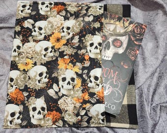 Skull print book cover