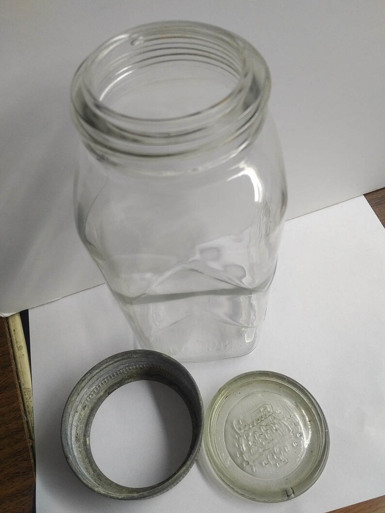 Vintage Blue Ribbon Vacuum Packed Coffee jar Etsy