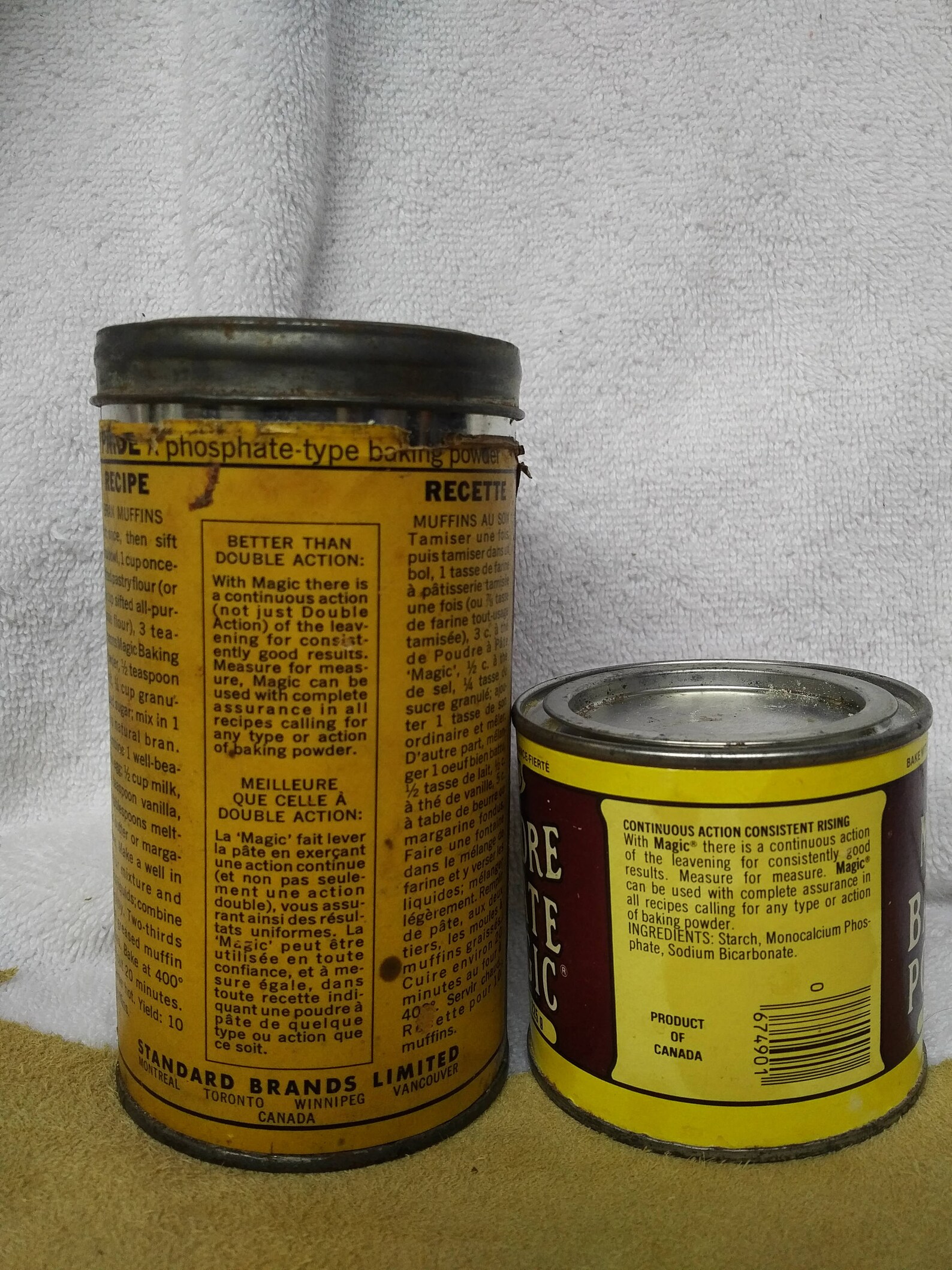 Magic Baking Powder 1lb Tin and 225 G Tin Etsy Canada