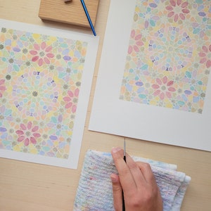 SUENO giclée fine art print - pastel zellige