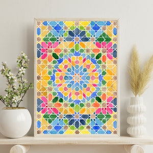 BAHIJA Moroccan zellige giclée fine art print