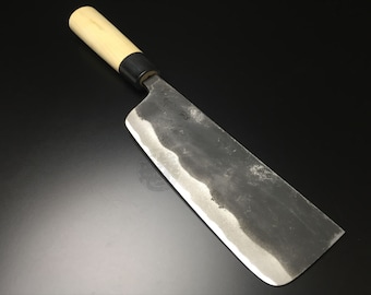 Japanese Chef Knife Aritsugu Nakiri 165 mm 6.49" White Steel Personalized Name Gift