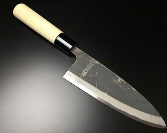 Japan Knife Aritsugu Chef Knife Usudeba Knife Sushi Knife Japan Kitchen Knife Saya Japan Sword Gift White Steel 150 mm 5.9" Personalize Name