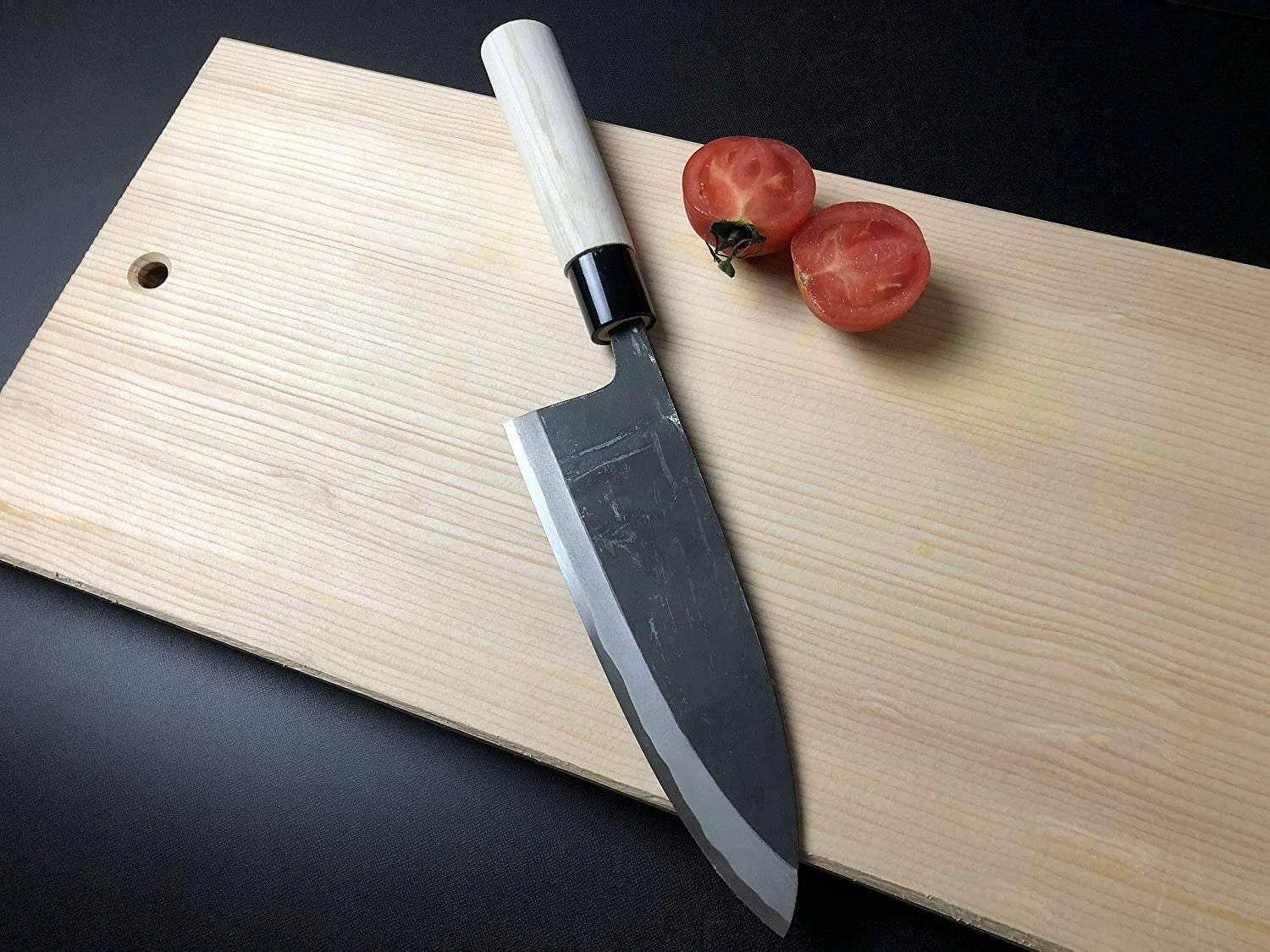 Japanese Chef's Knife ARITSUGU Black Deba White Steel 210 Etsy