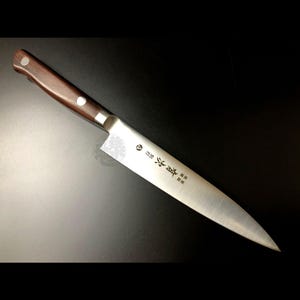 Japanese Chef Knife Aritsugu Petty 180 mm 7&quot; Carbon Steel Sheath Personalized Name Gift
