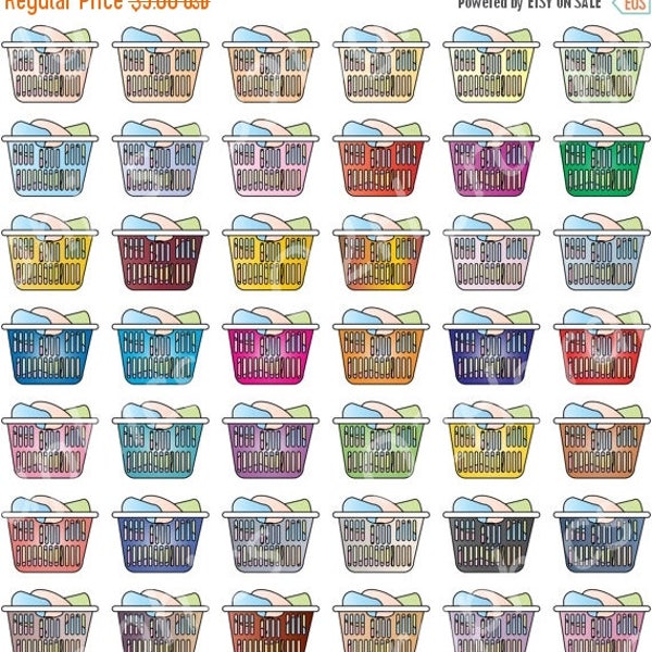 Laundry Basket Clipart, Baskets Clipart, Vector Clipart, Digital Scrapbooking, Graphic Artwork, PNG, Jpeg, SVG, Digital Clipart, Commercial