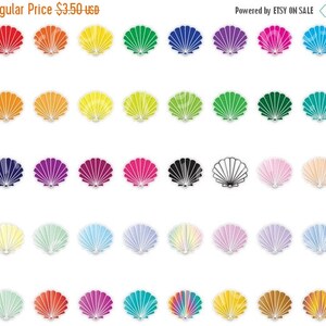 Seashell Clipart, Ocean Clip Art, Vector Clipart, Digital Scrapbooking, Graphic Artwork, PNG & Jpeg, Digital Clipart, Commercia