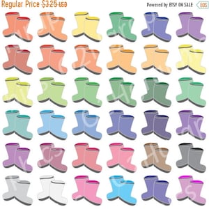 Rain Boots Clipart, Rain Boots Clip Art, Vector Clipart, Digital Scrapbooking, Graphic Artwork, PNG & Jpeg, Digital Download, C