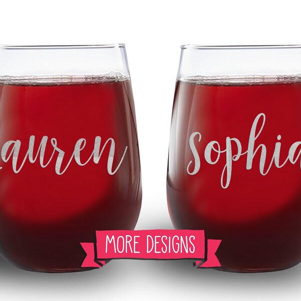 Logo Wine Glasses Etsy