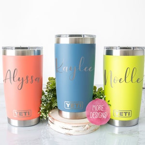 Monogrammed Yeti Tumbler 20oz Engraved Travel Tumbler 