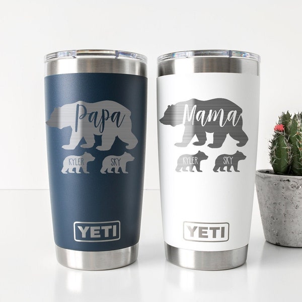 Engraved Personalized Gift, Mama Bear Yeti or Polar Camel, Mothers Day Gift, Fathers Day Gift, Gift For Mom, Mug 20oz