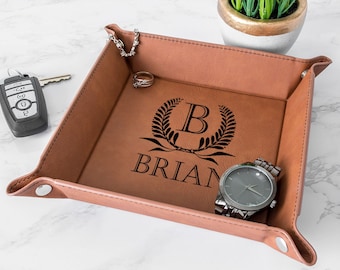 Valentines Day Gift For Him, Mens Valet Tray, Watch Holder