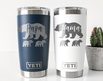 Engraved Personalized Gift, Mama Bear Yeti or Polar Camel, Mothers Day Gift, Fathers Day Gift, Gift For Mom, Mug 20oz