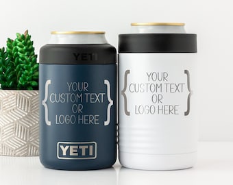 Custom Engraved YETI Can Cooler or Polar Camel: Personalized Text or Logo