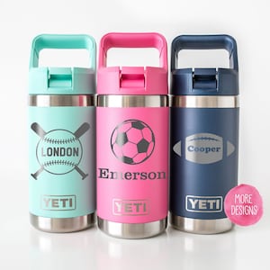 Personalized Yeti Jr. Kids Water Bottle: Engraved Stainless Steel Tumbler