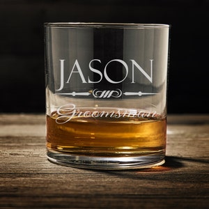 Groomsmen Gifts Personalized Whiskey Glasses, Groomsman Proposal, Best Man Gift