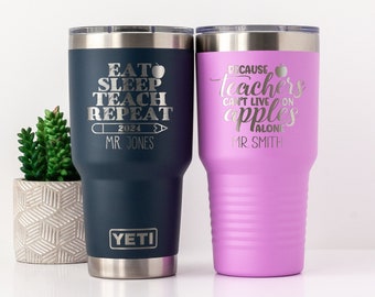 Custom Engraved Tumbler for Teachers - Personalized YETI or Polar Camel, Fast Shipping, Graduation Gift