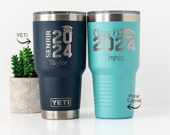Class of 2024 Graduation Gift, Personalized Custom Engraved YETI or Polar Camel 30oz Tumbler, Graduation Gifts for Her College, High School